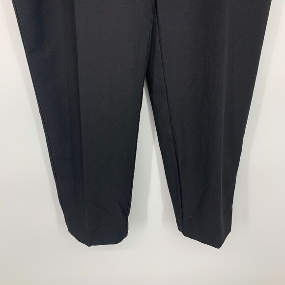 Zara Pants Black High Rise Buttoned Trousers Slim Straight NWT - Picture 6 of 10